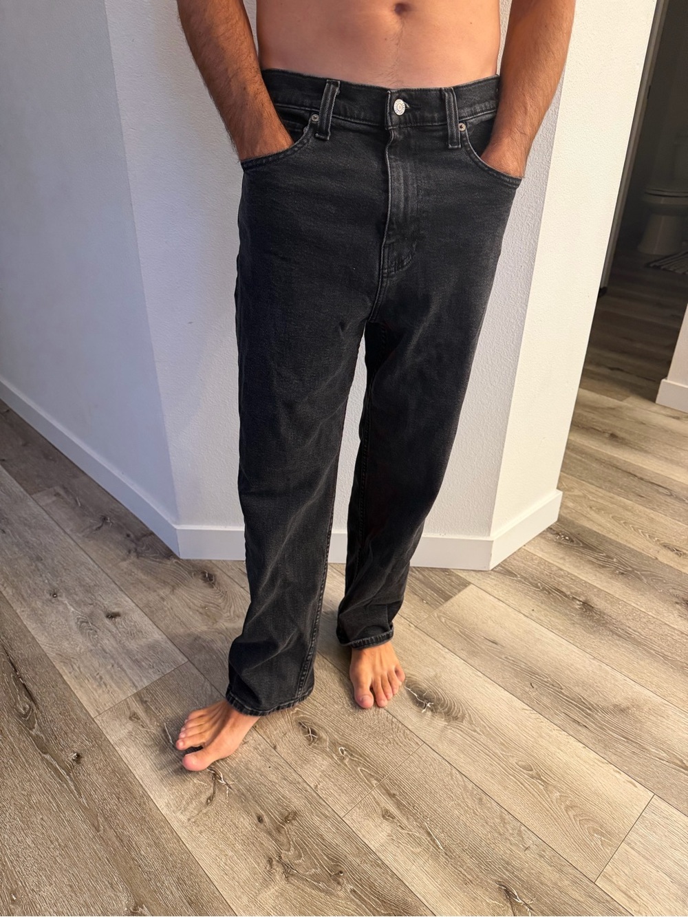 Black hollister baggie jeans